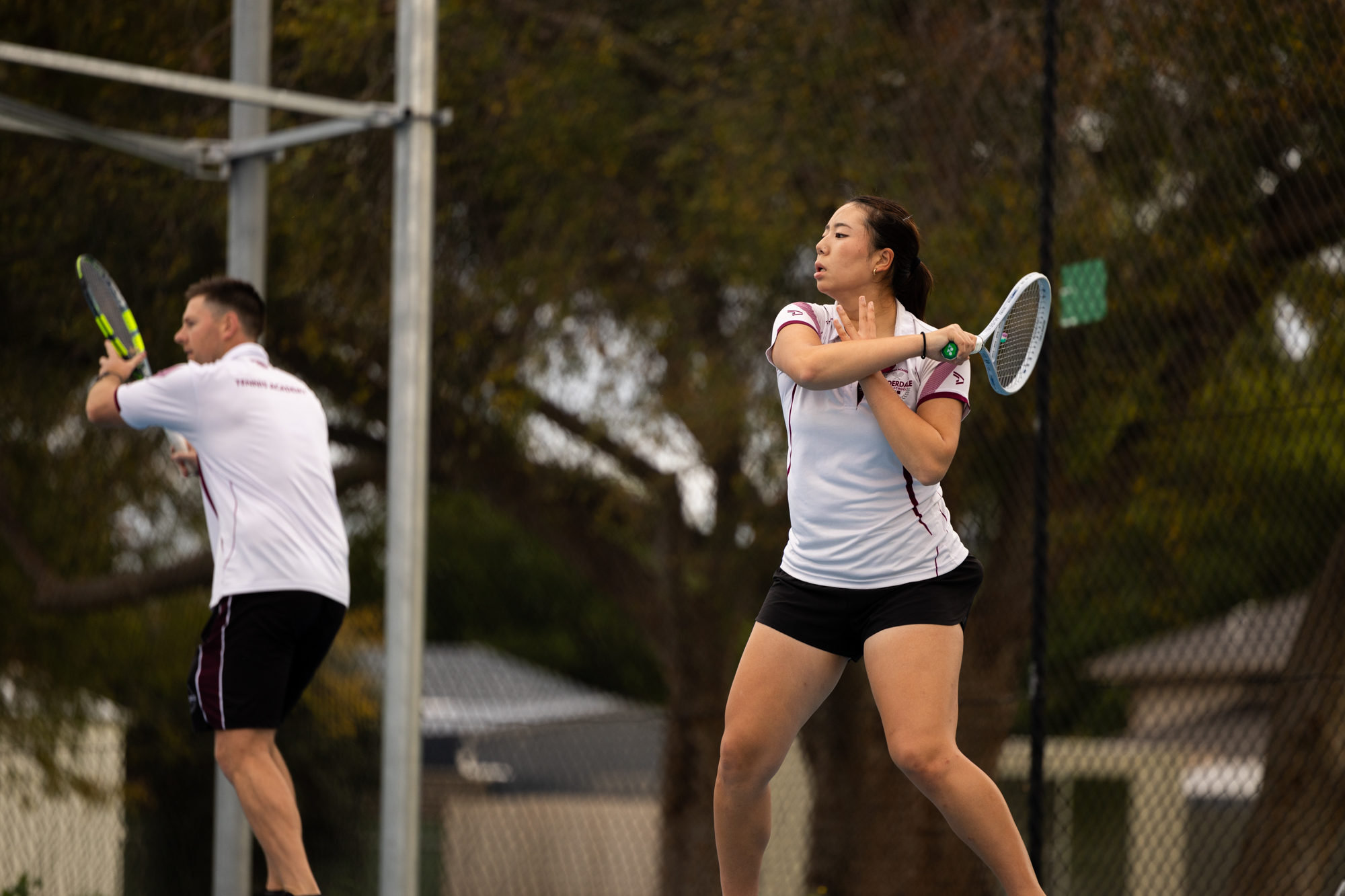 UNDERDALEHS-424 Underdale High School Tennis Academy student playing a backhand